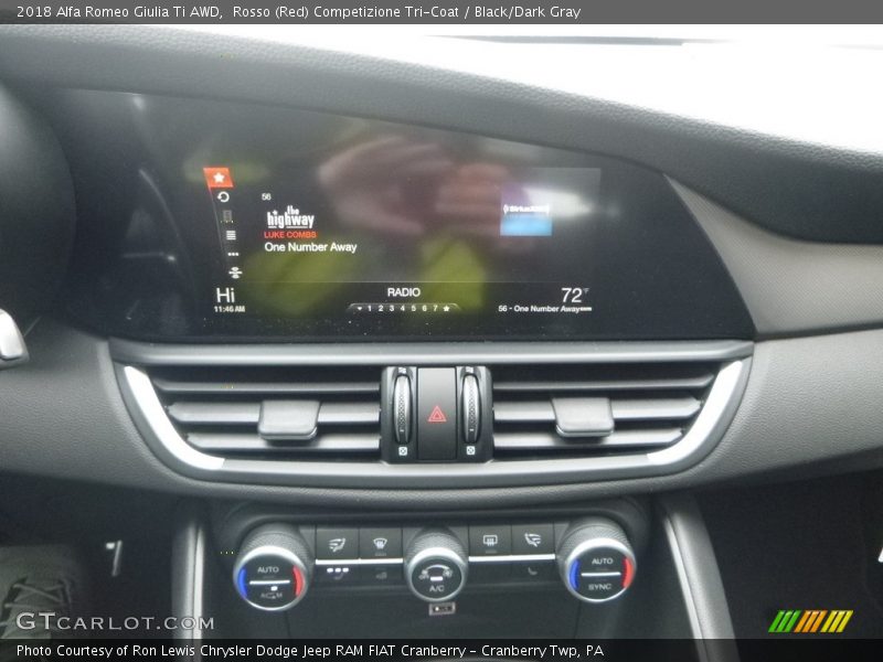 Rosso (Red) Competizione Tri-Coat / Black/Dark Gray 2018 Alfa Romeo Giulia Ti AWD