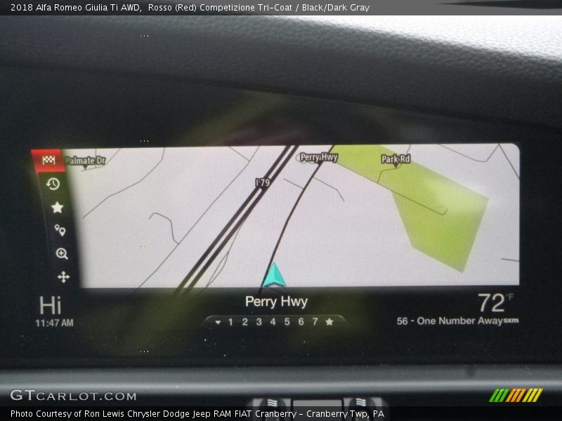 Rosso (Red) Competizione Tri-Coat / Black/Dark Gray 2018 Alfa Romeo Giulia Ti AWD
