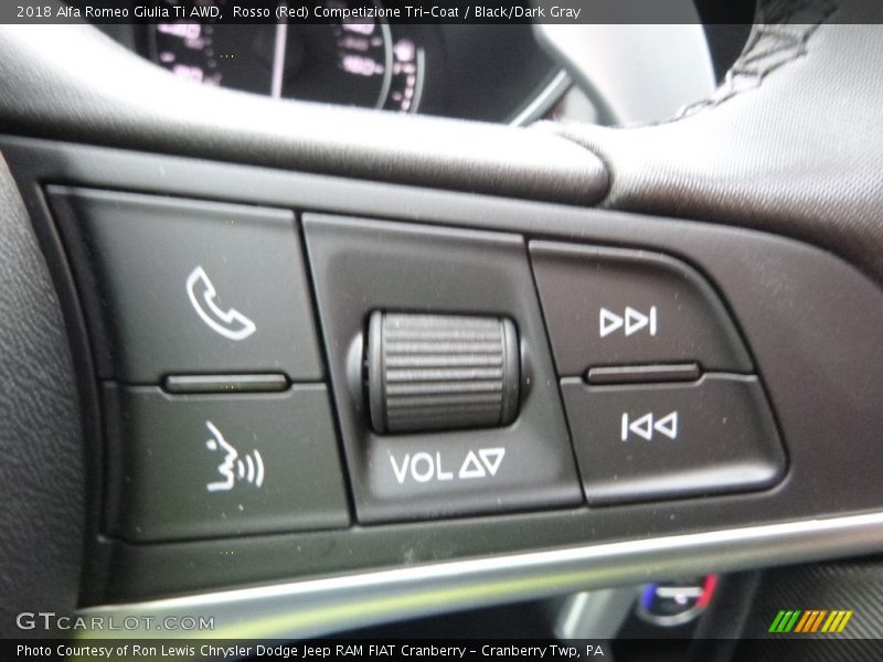 Rosso (Red) Competizione Tri-Coat / Black/Dark Gray 2018 Alfa Romeo Giulia Ti AWD