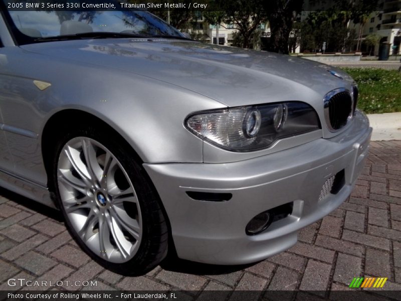 Titanium Silver Metallic / Grey 2005 BMW 3 Series 330i Convertible