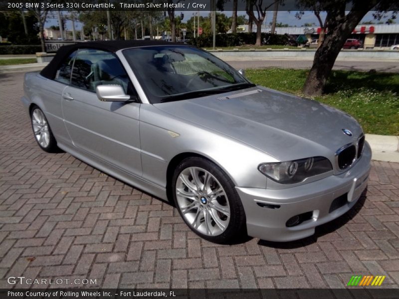 Titanium Silver Metallic / Grey 2005 BMW 3 Series 330i Convertible