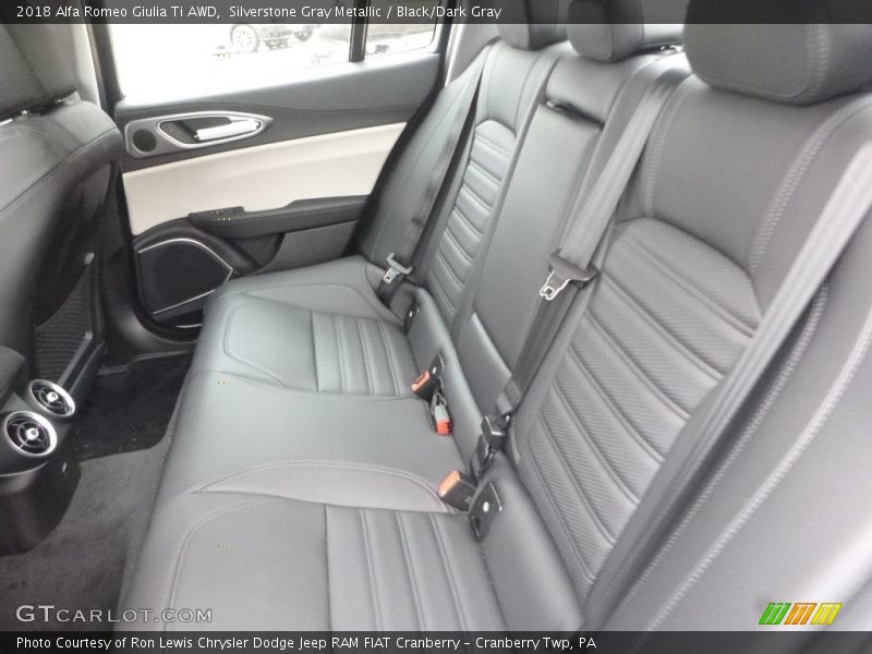 Silverstone Gray Metallic / Black/Dark Gray 2018 Alfa Romeo Giulia Ti AWD