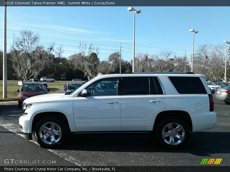 Summit White / Cocoa/Dune 2018 Chevrolet Tahoe Premier 4WD