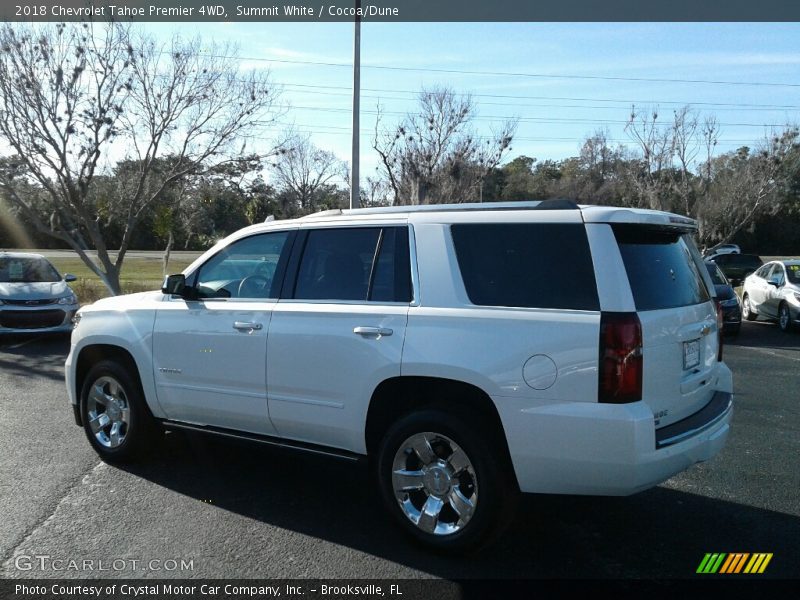 Summit White / Cocoa/Dune 2018 Chevrolet Tahoe Premier 4WD