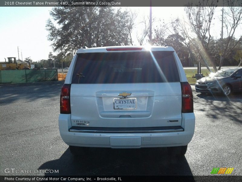 Summit White / Cocoa/Dune 2018 Chevrolet Tahoe Premier 4WD