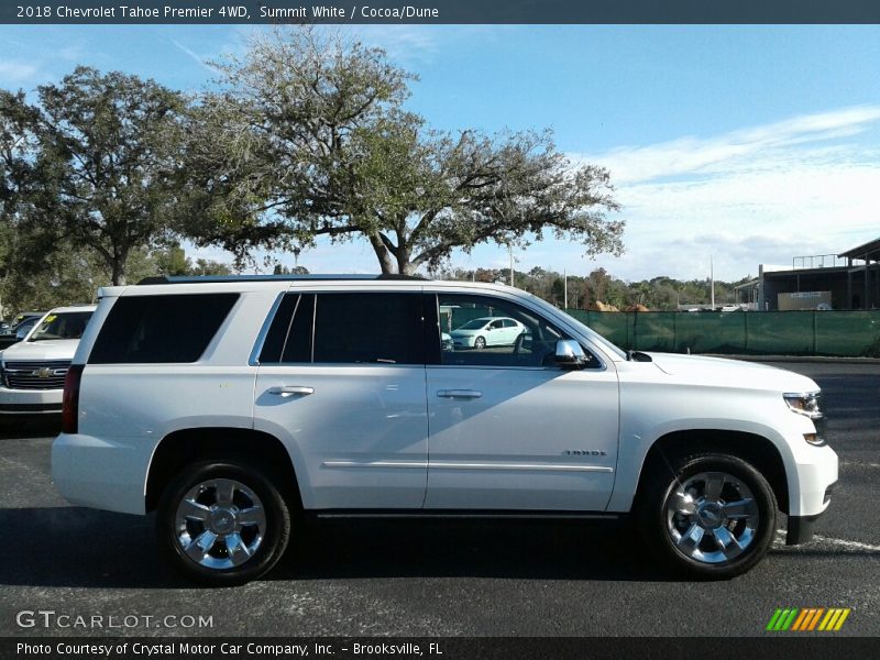 Summit White / Cocoa/Dune 2018 Chevrolet Tahoe Premier 4WD