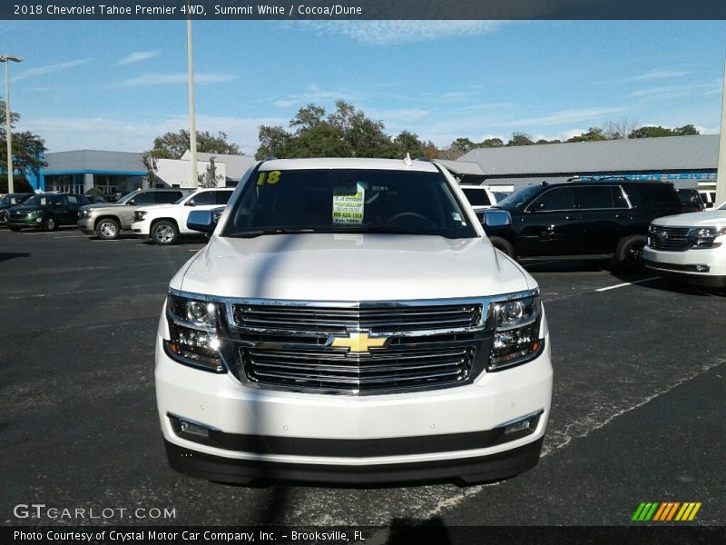 Summit White / Cocoa/Dune 2018 Chevrolet Tahoe Premier 4WD