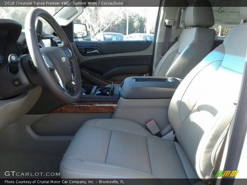 Summit White / Cocoa/Dune 2018 Chevrolet Tahoe Premier 4WD