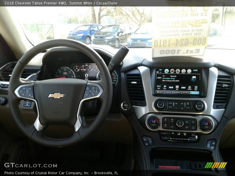 Summit White / Cocoa/Dune 2018 Chevrolet Tahoe Premier 4WD