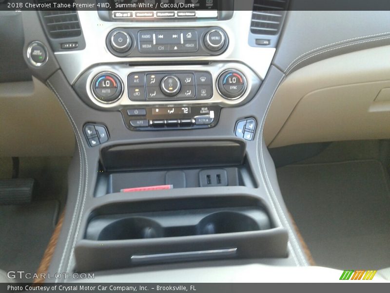 Summit White / Cocoa/Dune 2018 Chevrolet Tahoe Premier 4WD