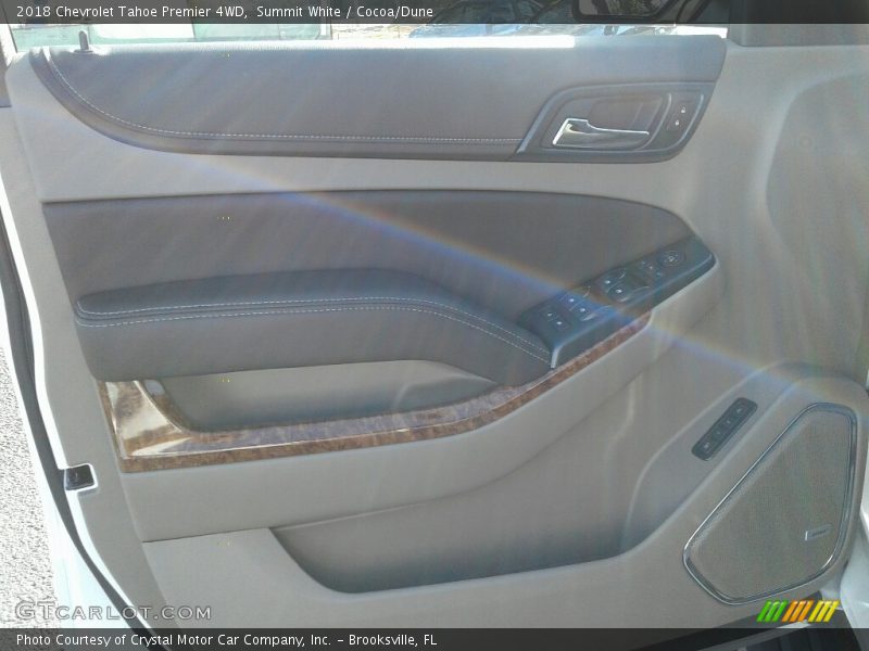 Summit White / Cocoa/Dune 2018 Chevrolet Tahoe Premier 4WD