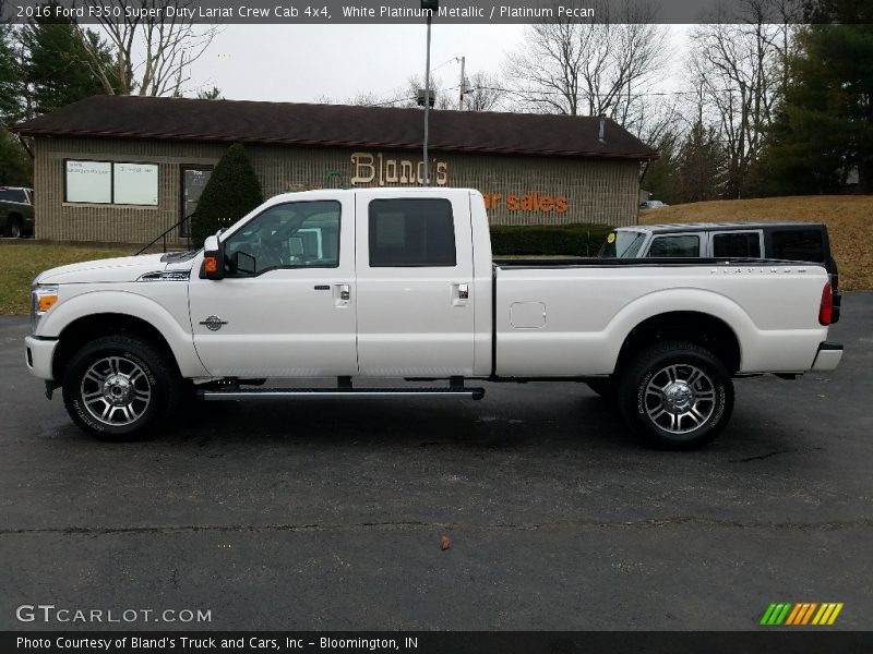 White Platinum Metallic / Platinum Pecan 2016 Ford F350 Super Duty Lariat Crew Cab 4x4