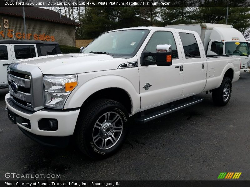 White Platinum Metallic / Platinum Pecan 2016 Ford F350 Super Duty Lariat Crew Cab 4x4