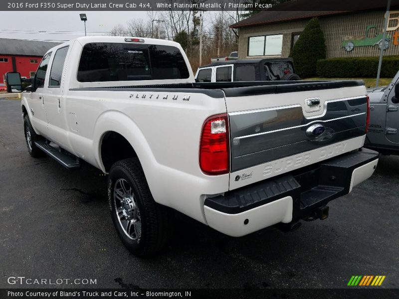 White Platinum Metallic / Platinum Pecan 2016 Ford F350 Super Duty Lariat Crew Cab 4x4
