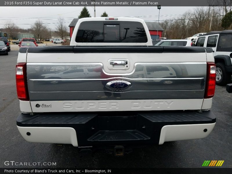 White Platinum Metallic / Platinum Pecan 2016 Ford F350 Super Duty Lariat Crew Cab 4x4