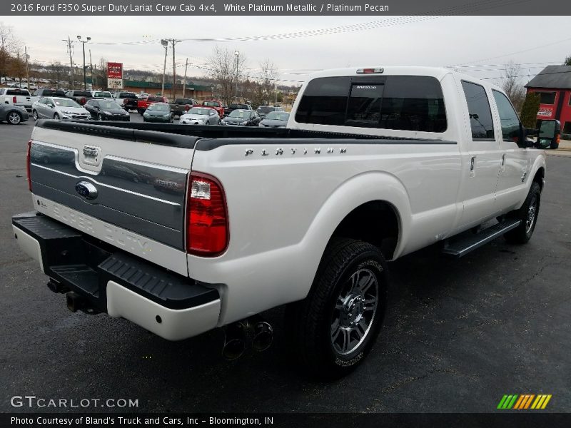 White Platinum Metallic / Platinum Pecan 2016 Ford F350 Super Duty Lariat Crew Cab 4x4