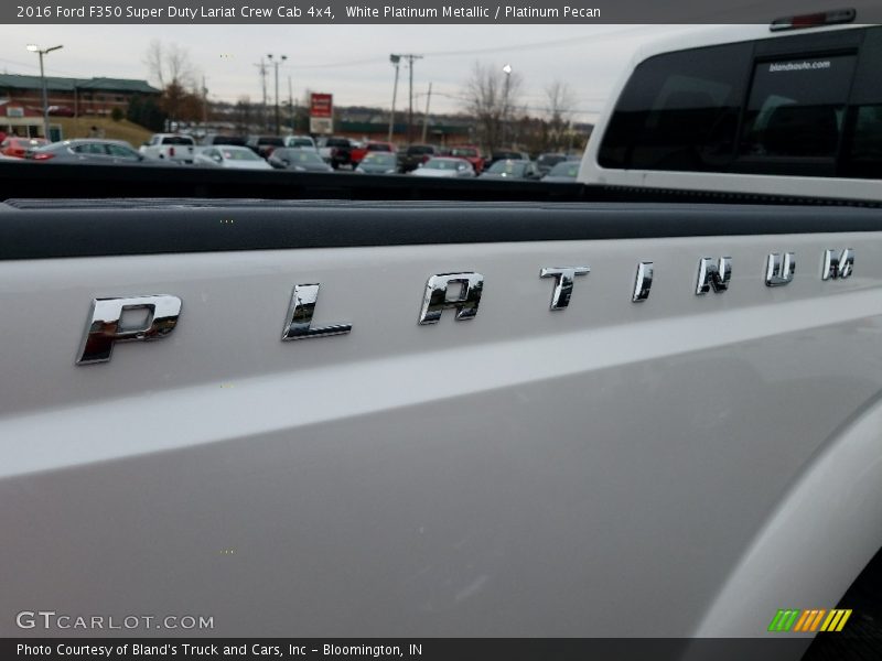 White Platinum Metallic / Platinum Pecan 2016 Ford F350 Super Duty Lariat Crew Cab 4x4
