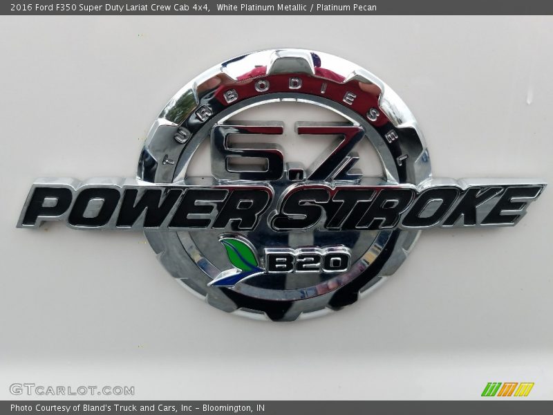 White Platinum Metallic / Platinum Pecan 2016 Ford F350 Super Duty Lariat Crew Cab 4x4