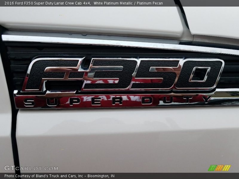 White Platinum Metallic / Platinum Pecan 2016 Ford F350 Super Duty Lariat Crew Cab 4x4