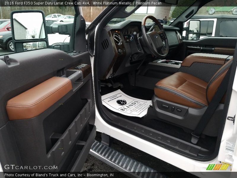 White Platinum Metallic / Platinum Pecan 2016 Ford F350 Super Duty Lariat Crew Cab 4x4