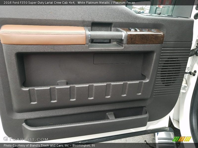 White Platinum Metallic / Platinum Pecan 2016 Ford F350 Super Duty Lariat Crew Cab 4x4