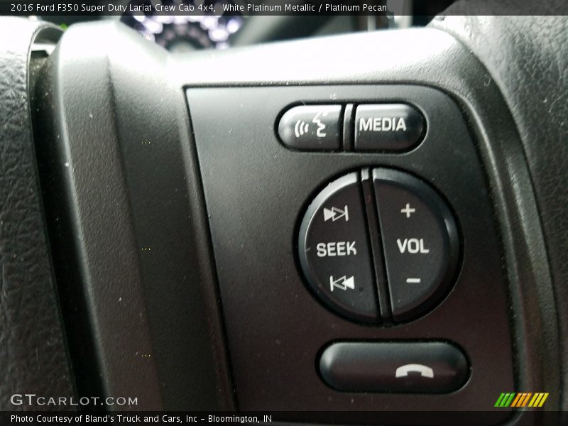 White Platinum Metallic / Platinum Pecan 2016 Ford F350 Super Duty Lariat Crew Cab 4x4