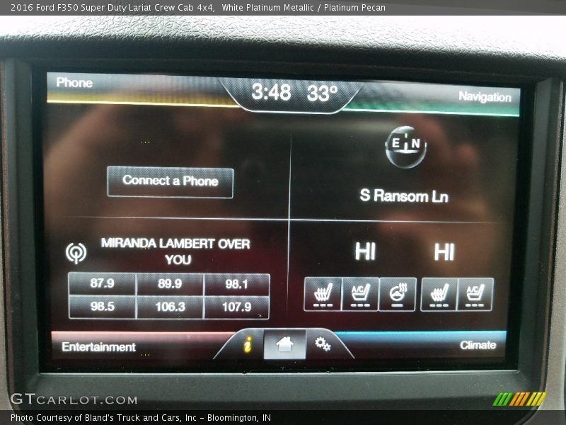 White Platinum Metallic / Platinum Pecan 2016 Ford F350 Super Duty Lariat Crew Cab 4x4