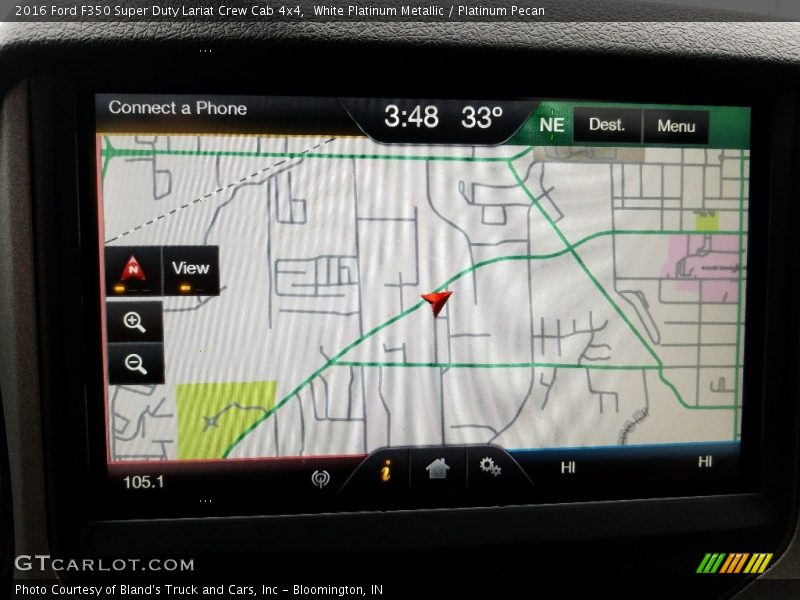 White Platinum Metallic / Platinum Pecan 2016 Ford F350 Super Duty Lariat Crew Cab 4x4