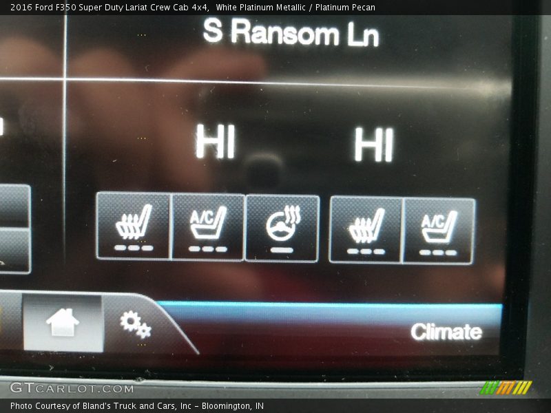 White Platinum Metallic / Platinum Pecan 2016 Ford F350 Super Duty Lariat Crew Cab 4x4