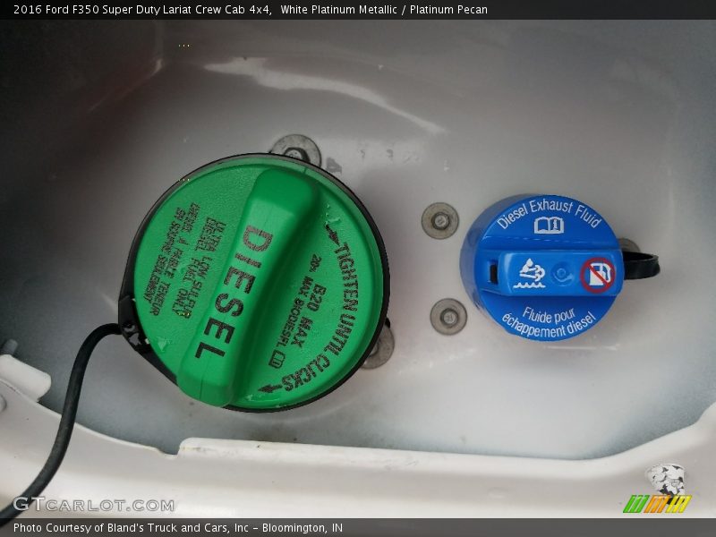 White Platinum Metallic / Platinum Pecan 2016 Ford F350 Super Duty Lariat Crew Cab 4x4
