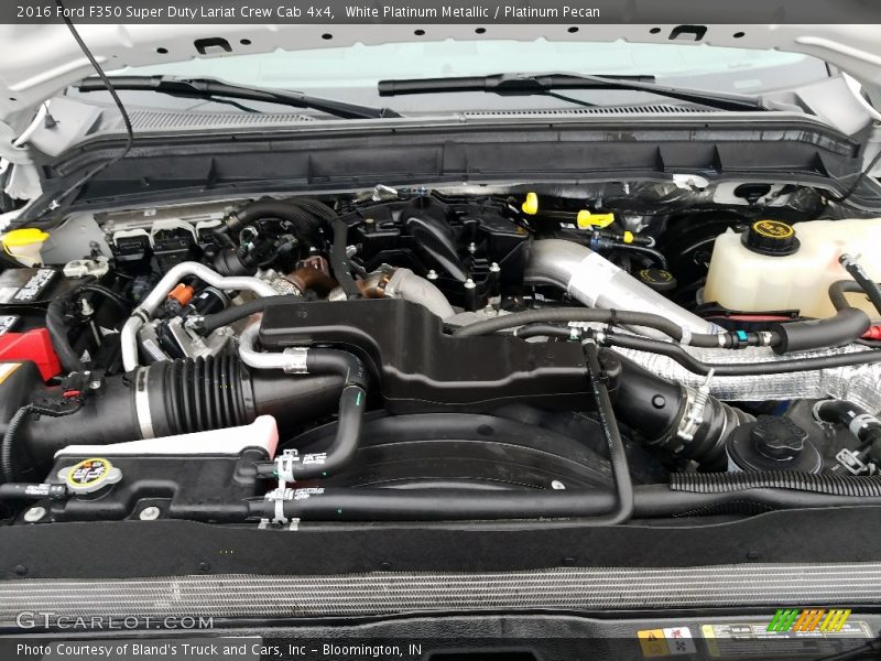 White Platinum Metallic / Platinum Pecan 2016 Ford F350 Super Duty Lariat Crew Cab 4x4