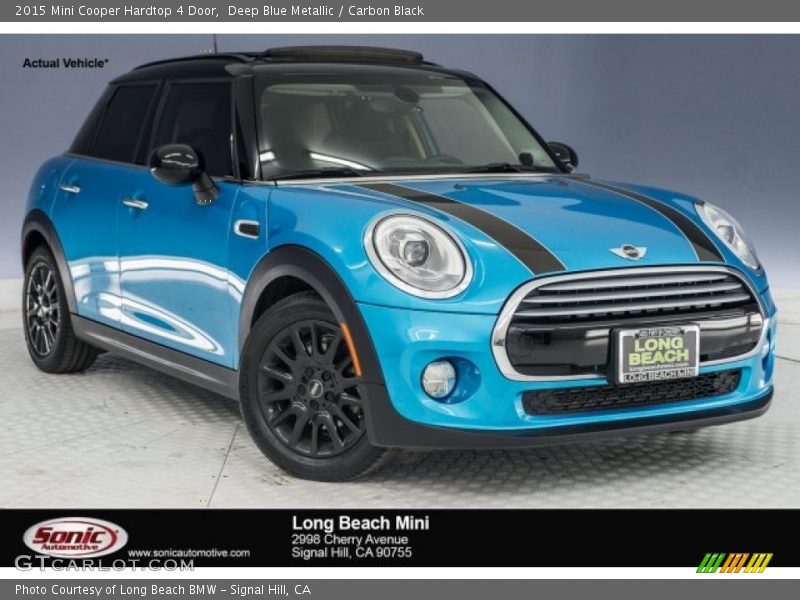 Deep Blue Metallic / Carbon Black 2015 Mini Cooper Hardtop 4 Door
