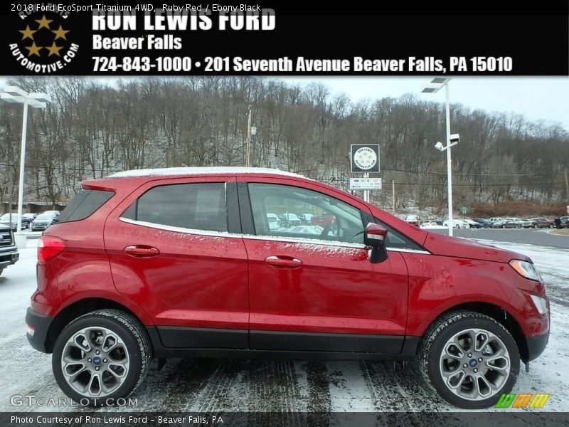 Ruby Red / Ebony Black 2018 Ford EcoSport Titanium 4WD