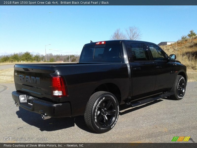 Brilliant Black Crystal Pearl / Black 2018 Ram 1500 Sport Crew Cab 4x4
