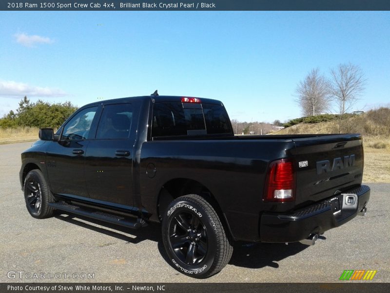 Brilliant Black Crystal Pearl / Black 2018 Ram 1500 Sport Crew Cab 4x4