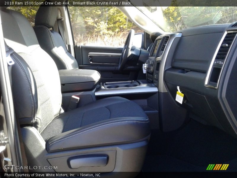 Brilliant Black Crystal Pearl / Black 2018 Ram 1500 Sport Crew Cab 4x4