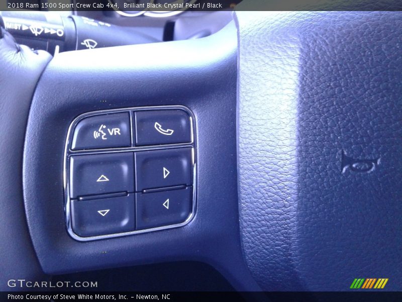 Brilliant Black Crystal Pearl / Black 2018 Ram 1500 Sport Crew Cab 4x4