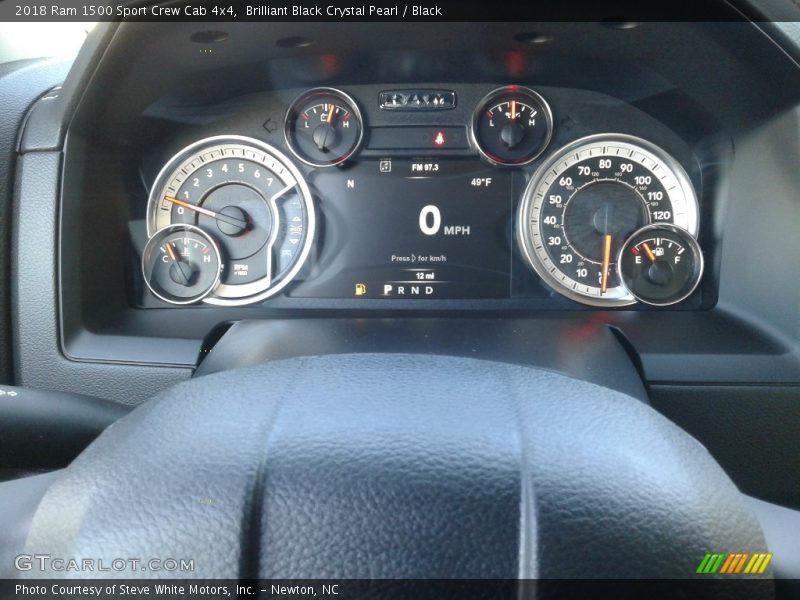 Brilliant Black Crystal Pearl / Black 2018 Ram 1500 Sport Crew Cab 4x4
