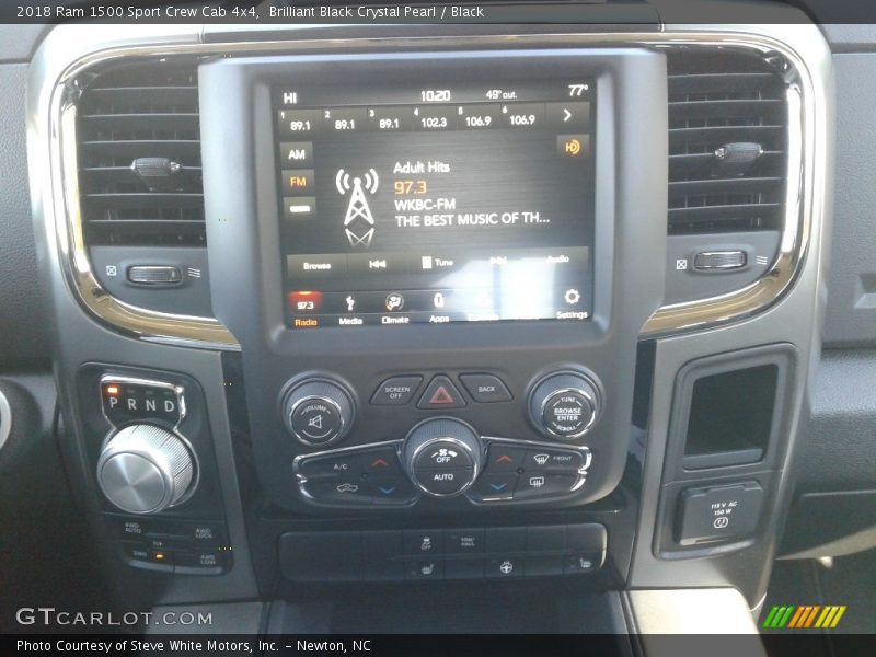 Brilliant Black Crystal Pearl / Black 2018 Ram 1500 Sport Crew Cab 4x4