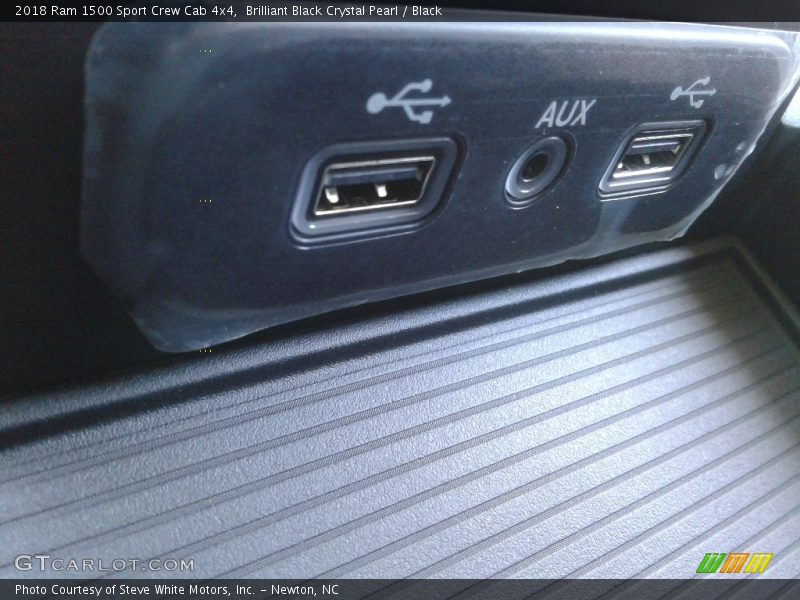 Brilliant Black Crystal Pearl / Black 2018 Ram 1500 Sport Crew Cab 4x4
