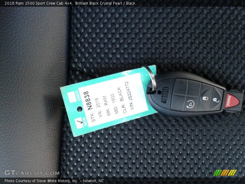 Brilliant Black Crystal Pearl / Black 2018 Ram 1500 Sport Crew Cab 4x4