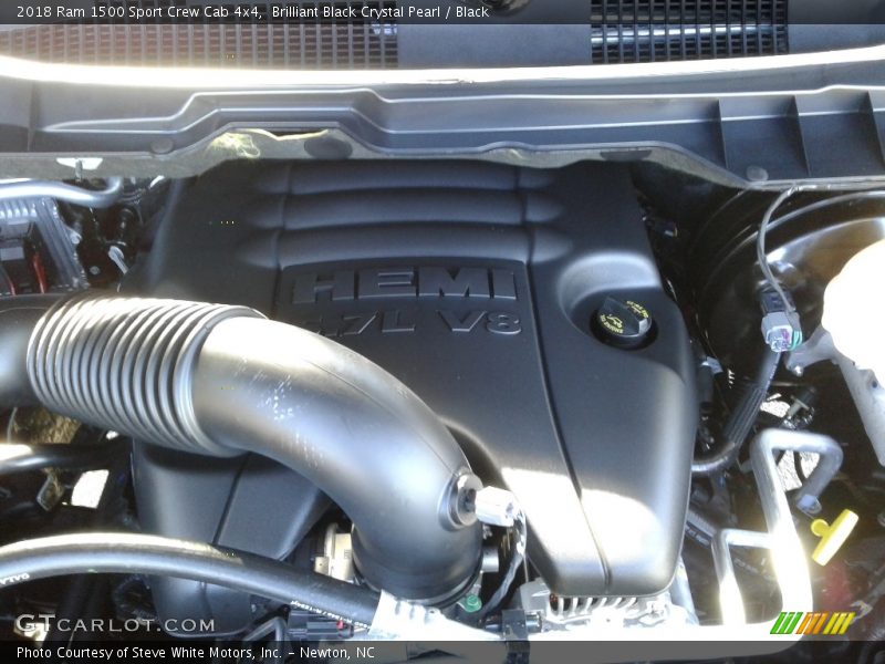 Brilliant Black Crystal Pearl / Black 2018 Ram 1500 Sport Crew Cab 4x4