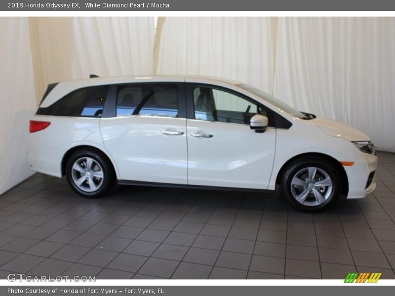 White Diamond Pearl / Mocha 2018 Honda Odyssey EX