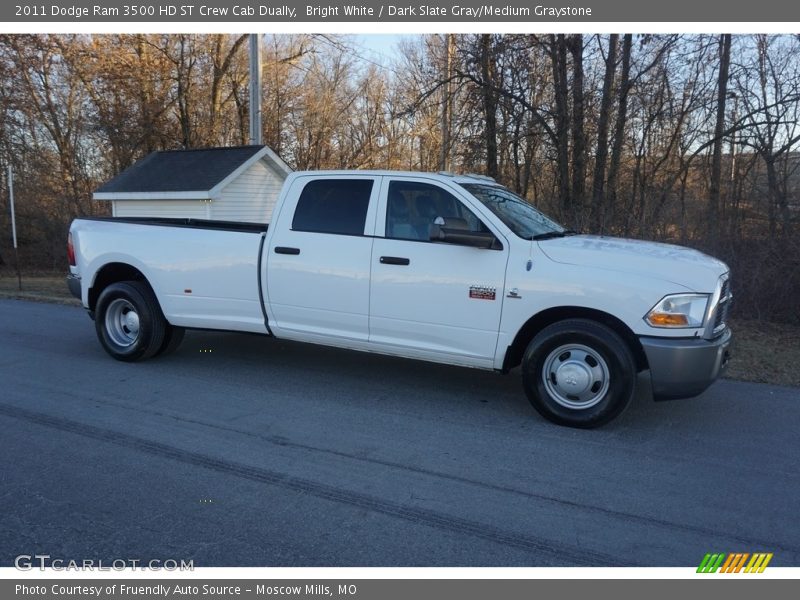 Bright White / Dark Slate Gray/Medium Graystone 2011 Dodge Ram 3500 HD ST Crew Cab Dually
