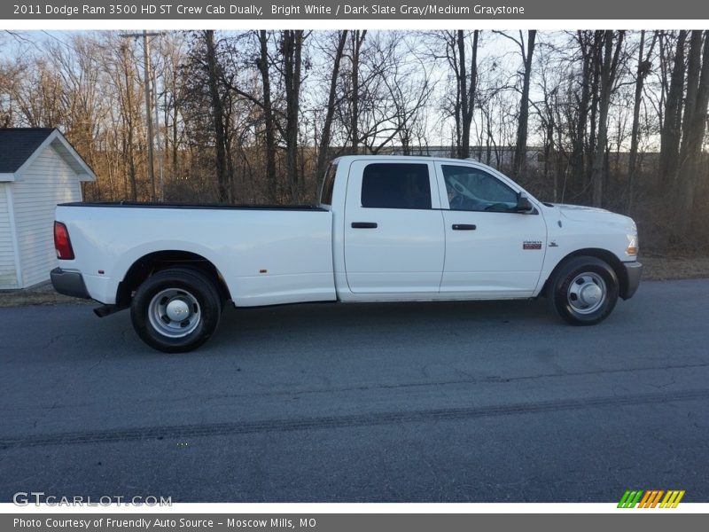 Bright White / Dark Slate Gray/Medium Graystone 2011 Dodge Ram 3500 HD ST Crew Cab Dually