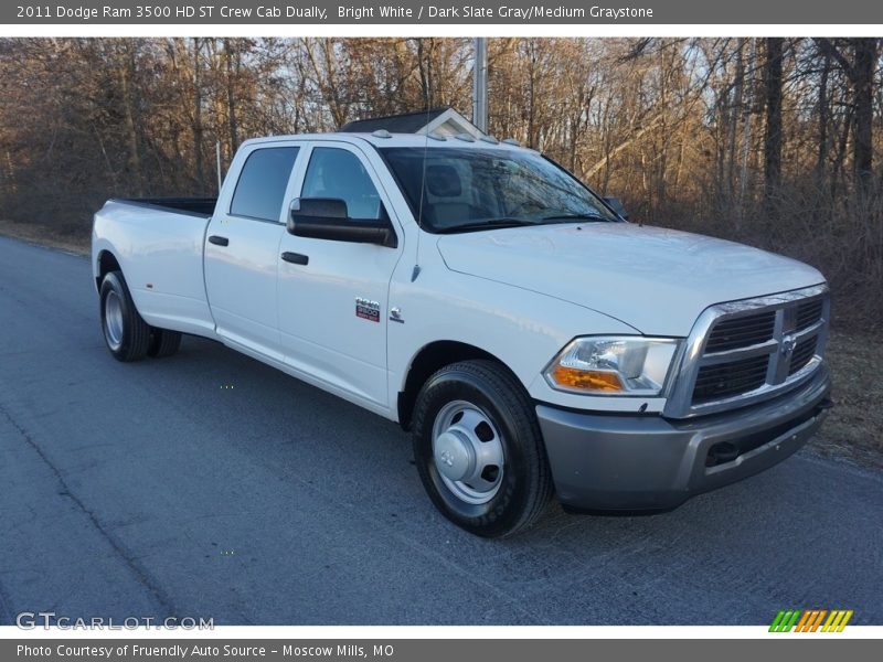 Bright White / Dark Slate Gray/Medium Graystone 2011 Dodge Ram 3500 HD ST Crew Cab Dually