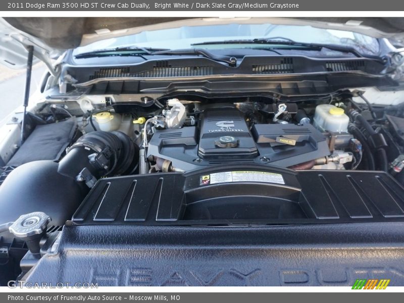 Bright White / Dark Slate Gray/Medium Graystone 2011 Dodge Ram 3500 HD ST Crew Cab Dually