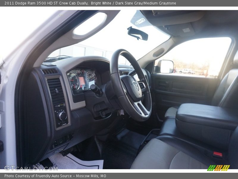 Bright White / Dark Slate Gray/Medium Graystone 2011 Dodge Ram 3500 HD ST Crew Cab Dually