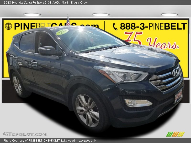 Marlin Blue / Gray 2013 Hyundai Santa Fe Sport 2.0T AWD