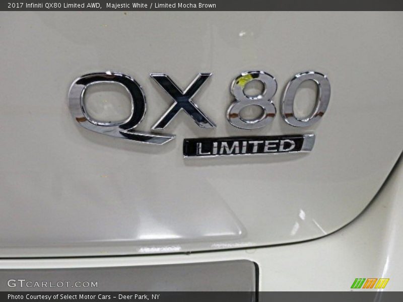 Majestic White / Limited Mocha Brown 2017 Infiniti QX80 Limited AWD